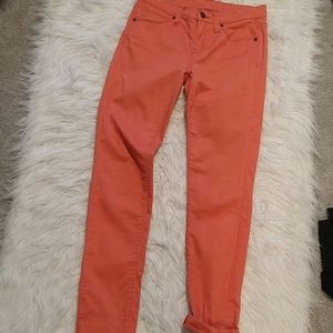 Orange super soft skinny leg pants
